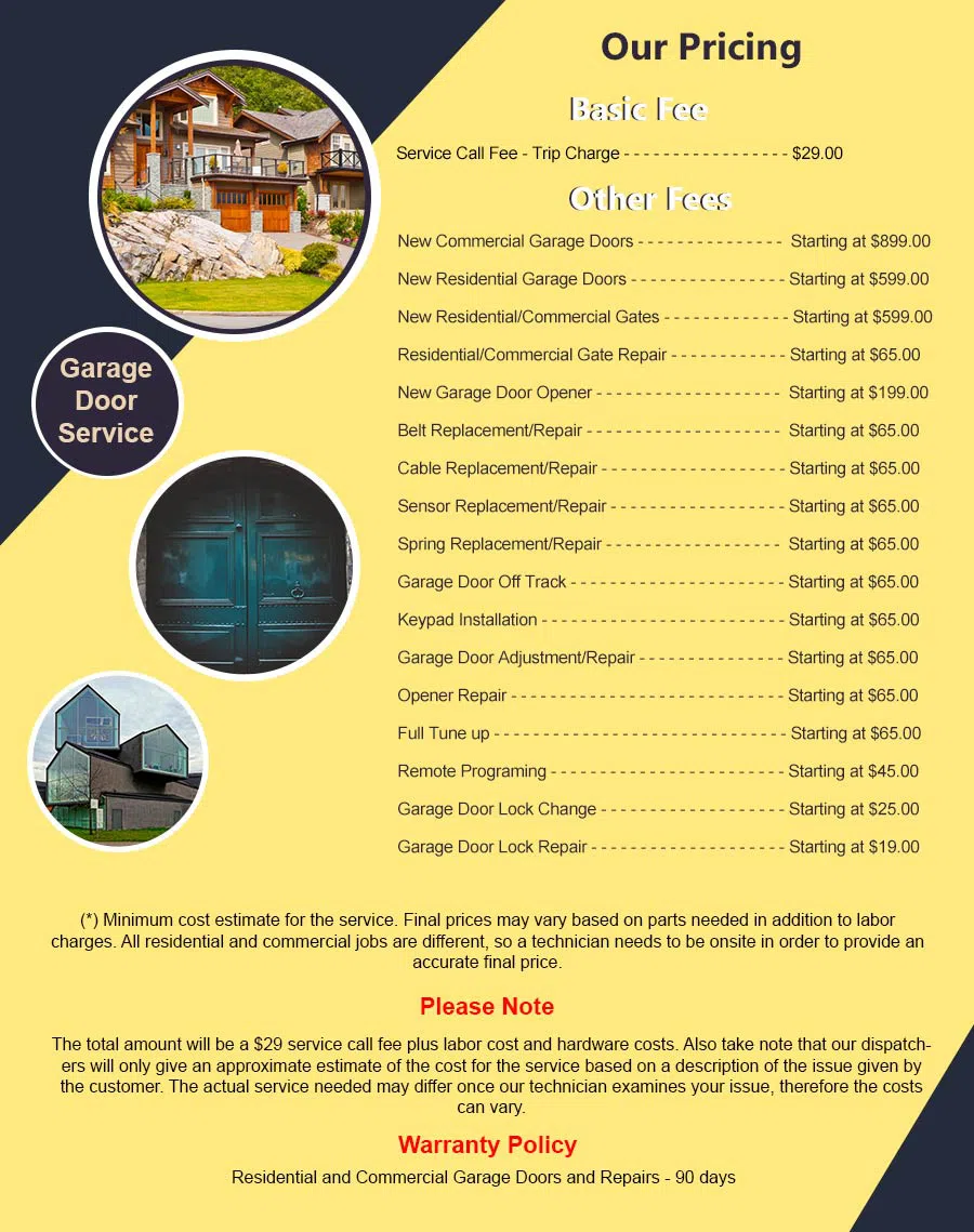 Elite Garage Door Service South Prairie, WA 360-768-0155 - pricelist6